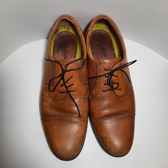 Florsheim Mens 11D Comfortech Ortholite Cap Toe Lace Up Men's Leather Shoes - Picture 2 of 7